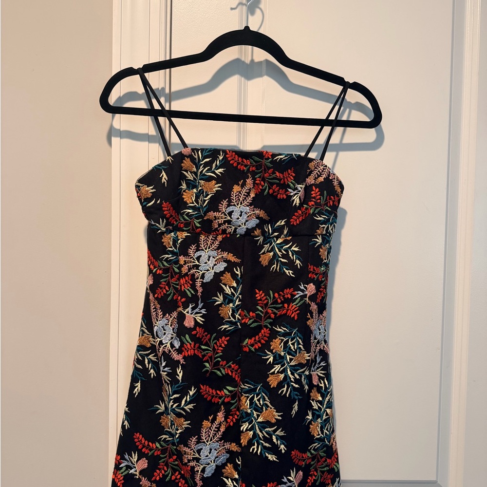 Urban Outfitters Audrey Floral Embroidered Spaghetti Strap Dress
